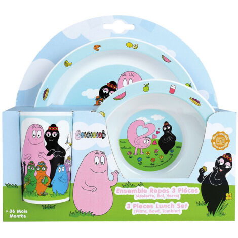 Barbapapa Ensemble Repas En Plastique Réutilisable