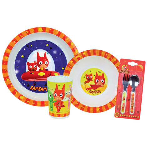 Samsam Lot Vaisselle En Plastique Réutilisable (1/5)