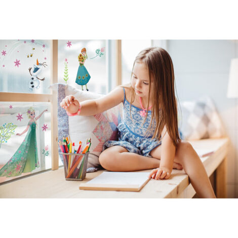Stickers pour fenetre La Reine des Neiges Printemps Disney Frozen (1/3)