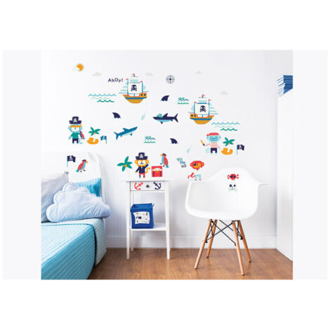 41 Stickers Enfant Pirates Walltastic (1/4)