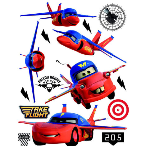 Stickers géant Planes Flash McQueen Disney 65x85cm (1/4)