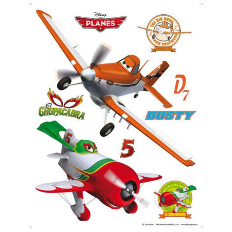 Stickers géant Dusty et El Chupacabra Planes Disney 65x85cm (1/4)