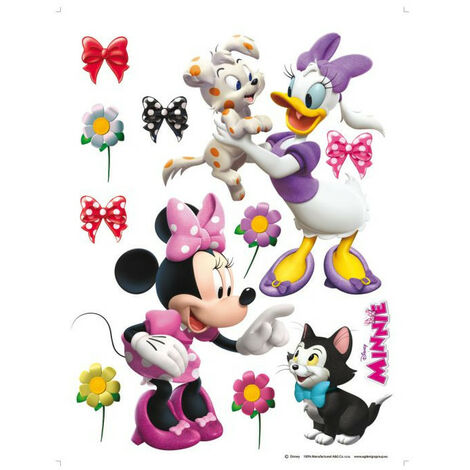 Stickers géant Minnie et Daisy animaux Disney