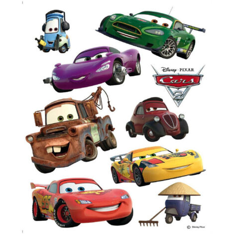 Stickers géant Cars Flash McQueen et Martin (1/5)