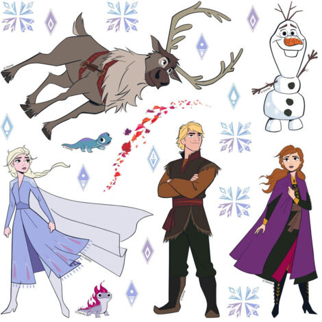 Mini Stickers Disney - La Reine des Neiges 2 - modèle dessin - 30 CM x 30 CM (1/4)