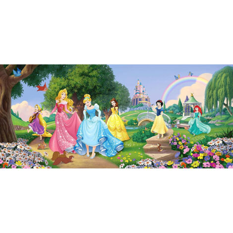Poster Château et Princesses Disney intisse 202X90 CM (1/3)