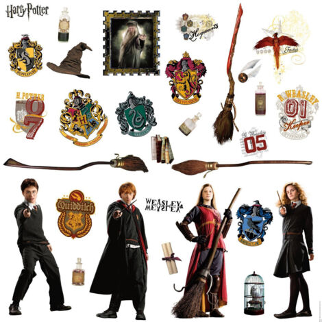 Stickers repositionnables Harry Potter 25,4CM X 45,7CM (1/3)