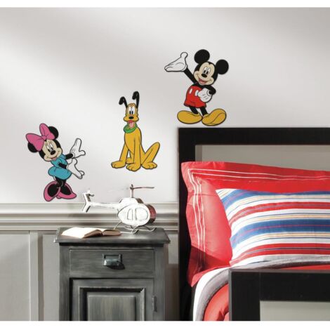 3 Stickers Mickey Mouse & Minnie & Pluto 3D Relief Mousse (1/3)