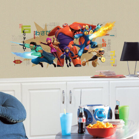 Stickers géant Les Nouveaux Heros Disney (1/3)