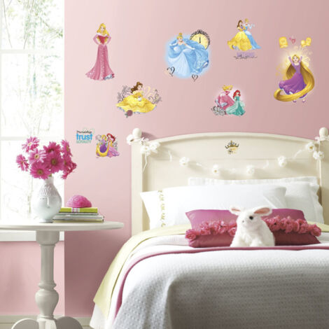 25 Stickers scintillants Princesse Disney Repositionnables 25x45cm (1/3)