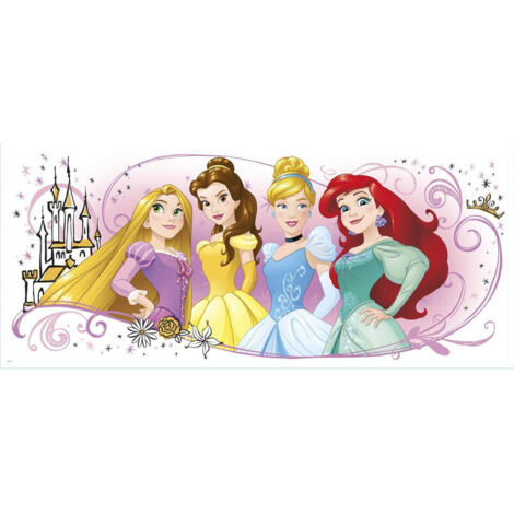 Stickers Princesse Raiponce Belle Cendrillon Ariel Disney 42x97 (1/3)
