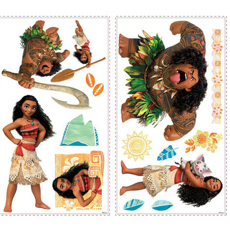 25 Stickers Geants Vaiana Disney