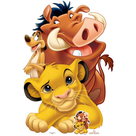 Figurine en carton Simba Pumba et TImon Le Roi Lion Disney -H 135 cm (1/5)