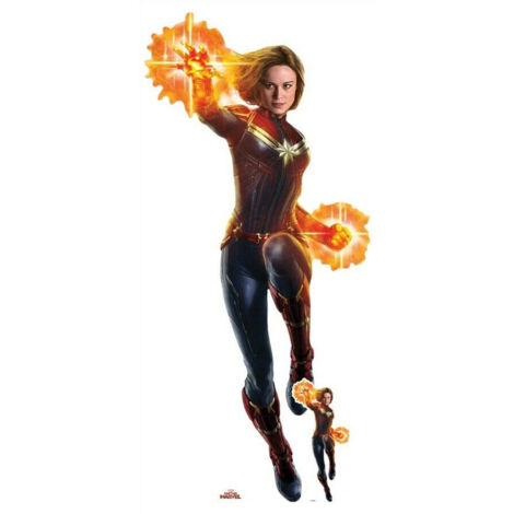 Figurine en carton Captain Marvel Carol Danvers Brie Larson H 177 CM (1/4)