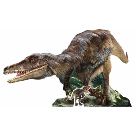 Figurine en carton Velociraptor Dinosaure H 54 CM (1/4)