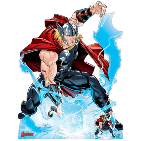 Figurine en carton  Thor en combat comics Marvel avengers Disney H 133 CM (1/5)