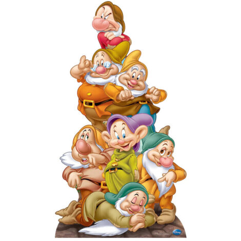 Figurine en carton Les 7 Nains Blanche Neige Disney Hauteur 136 CM