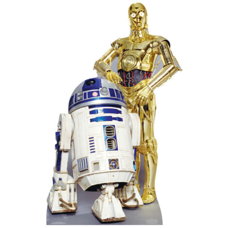 Figurine en carton Les Robots R2D2 & C3PO Star Wars Hauteur 166 CM