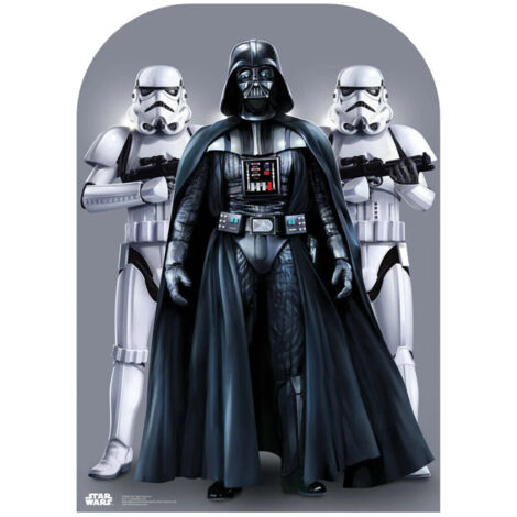 Figurine en carton Passe tête enfant Star Wars Dark Vador et 2 Stormtroopers Hauteur 133 cm (1/5)