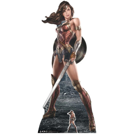 Figurine en carton Wonder Woman avec épée et bouclier - Haut 184 cm (1/5)