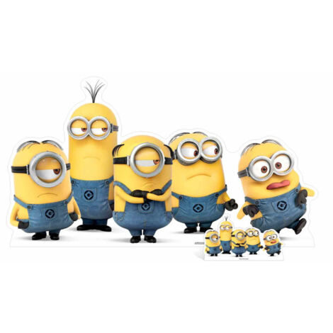STAR CUTOUTS Minions Group Pose Carton Grandeur Nature - Découpe Minions Pour Fêtes Et Anniversaires