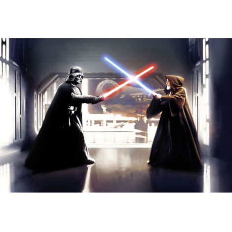 Papier Peint panoramique intissé Vader vs. Kenobi Star Wars 300X200 CM (1/3)