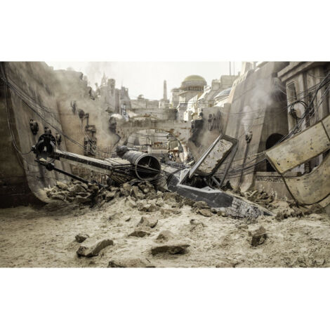 Papier Peint intissé panoramique X-Wing chasseur stellaire écrasé - Star Wars 400X250CM (1/5)