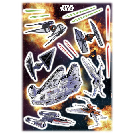 15 Stickers géant Vaisseaux Star Wars 50 x 70 cm (1/3)
