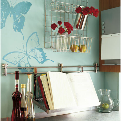 Farfalle, Sticker mural deux grand papillons bleus - 50x70 cm (1/3)