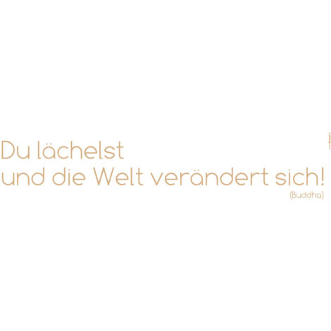 Du lächelst, Sticker murale - 14 x 70 cm (1/3)