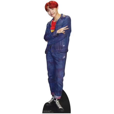 Figurine en carton  BTS J HOPE Cheveux Rouges - (kpop) -Haut 90cm (1/4)
