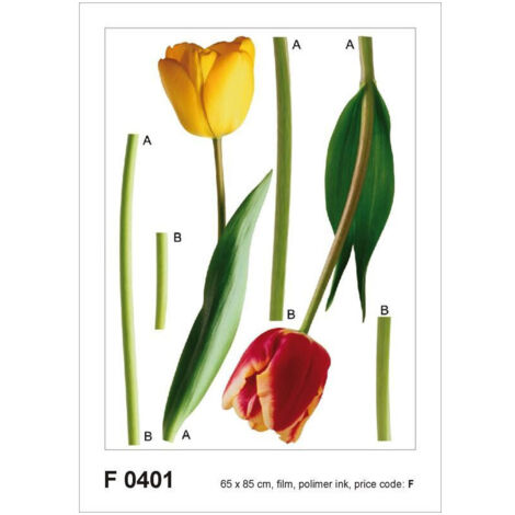 Sticker mural - 2 tulipes - 65 x 85 cm (1/4)