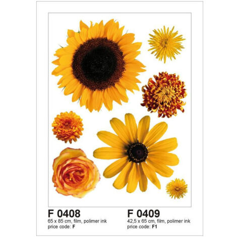 Sticker mural - Fleurs d'été - 65 x 85 cm (1/4)