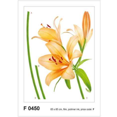 Sticker mural - Fleur de Lys Orange - 65 x 85 cm (1/4)