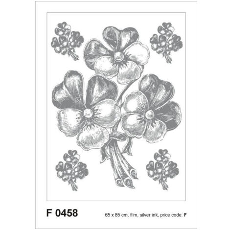 Sticker mural - Bouquet Argenté - 65 x 85 cm (1/4)