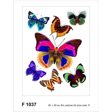Sticker mural - Papillons Colorés - 65 x 85 cm (1/4)