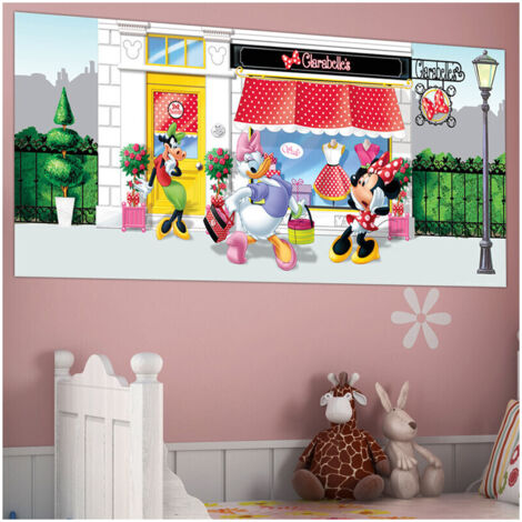 Poster géant la Boutique de Minnie & Clarabelle Disney intisse 202X90 CM (1/4)