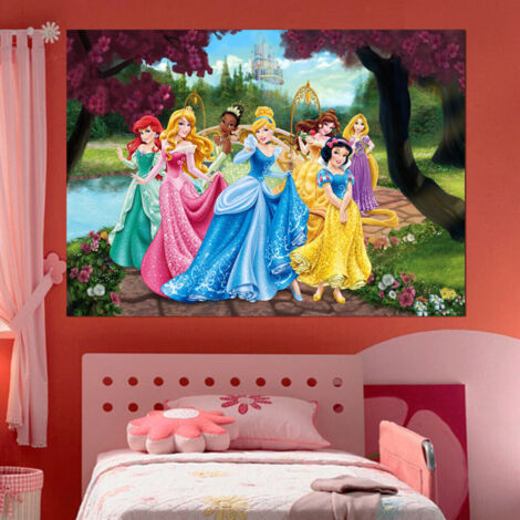 Poster XXL intisse Château Princesse Disney 155X115 CM (1/5)