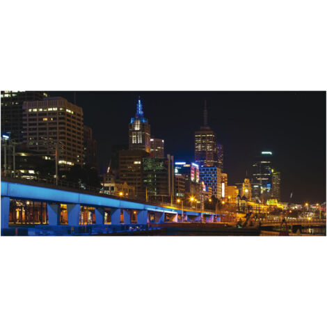 Night city Melbourne, photo murale, 202 x 90 cm, 1 part (1/2)