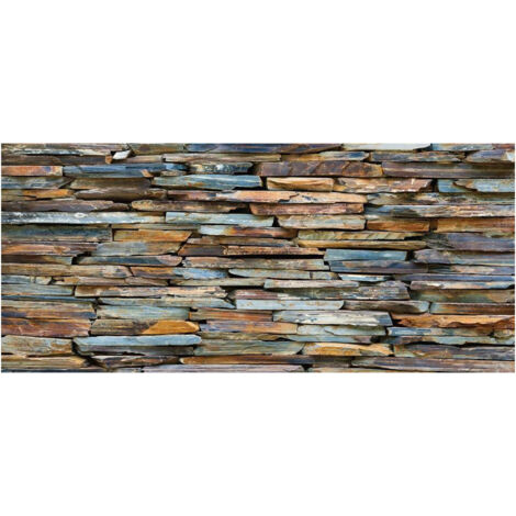 Colored stone wall, photo murale, 202 x 90 cm, 1 part (1/2)