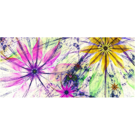 Flower silhonettes, photo murale, 202 x 90 cm, 1 part (1/2)