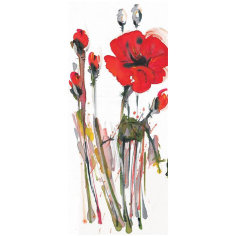Art poppy, intissé photo mural, 90 x 202 cm, 1 part (1/3)