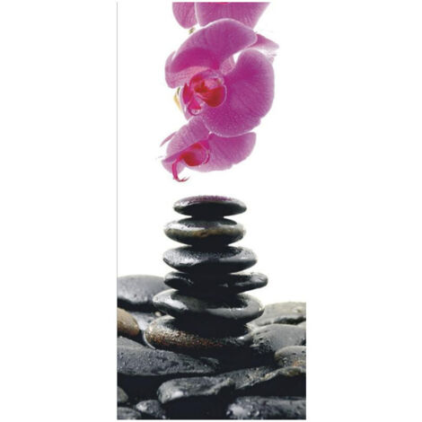 Stones and orchid, intissé photo mural, 90 x 202 cm, 1 part (1/3)