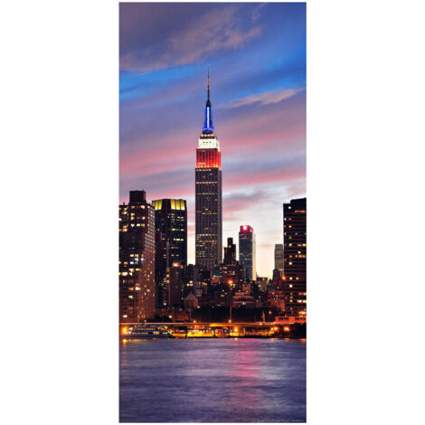 New York sunset, intissé photo mural, 90 x 202 cm, 1 part (1/3)