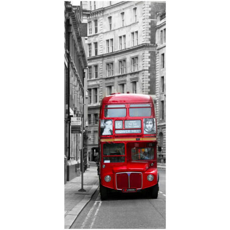 London bus, intissé photo mural, 90 x 202 cm, 1 part (1/3)