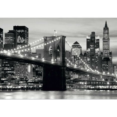 Papier Peint New York Brooklyn Bridge Noir & Blanc 360x254 cm