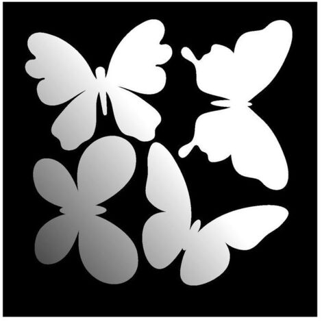 Decorative miroir butterflies, 20 x 20 cm (1/3)