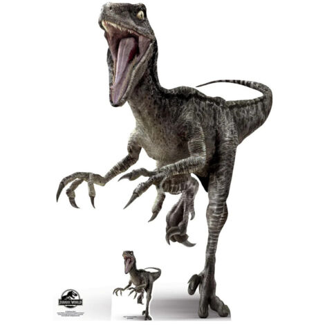 Figurine en carton Raptor Dinosaure Jurassic World Hauteur 135 cm (1/5)