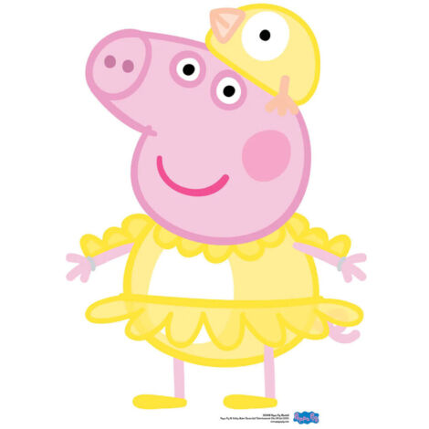 Figurine en carton Peppa Pig déguisée en poule de Pâques Hauteur 82 cm (1/5)