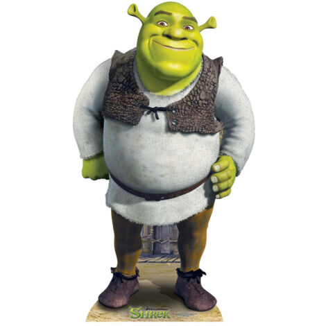 Figurine en carton Shrek debout la main sur la hanche -Haut 170 cm (1/5)